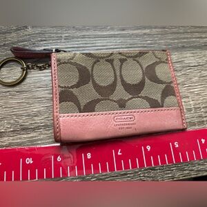 Vintage Coach leather ware mini card case wallet